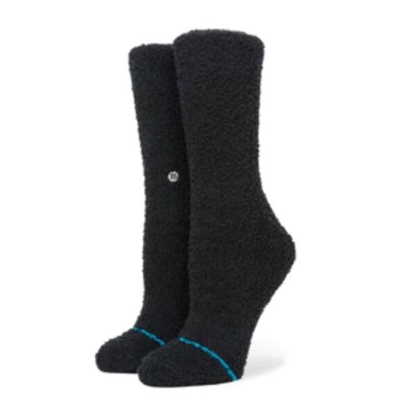 STANCE WOMEN’S NWT CUSHY CASUAL CREW HEIGHT BLACK SIZE MEDIUM SUPER SOFT SOCKS - Picture 2 of 7